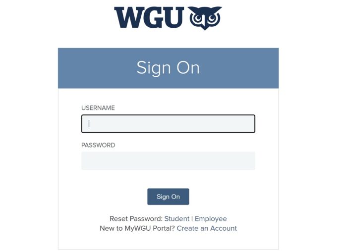 WGU-Student-Login-Portal